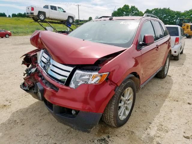 2FMDK48C07BA90322 - 2007 FORD EDGE SEL RED photo 2