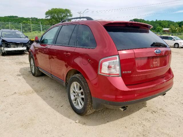 2FMDK48C07BA90322 - 2007 FORD EDGE SEL RED photo 3