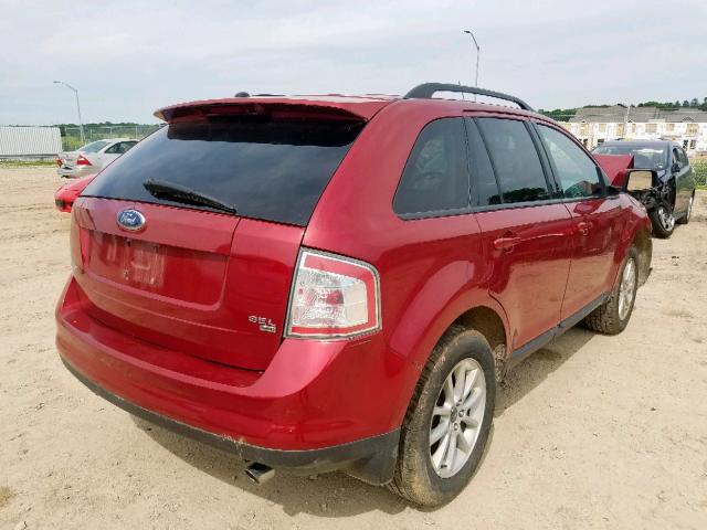 2FMDK48C07BA90322 - 2007 FORD EDGE SEL RED photo 4