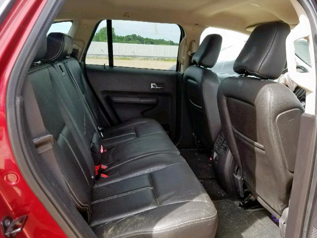 2FMDK48C07BA90322 - 2007 FORD EDGE SEL RED photo 6