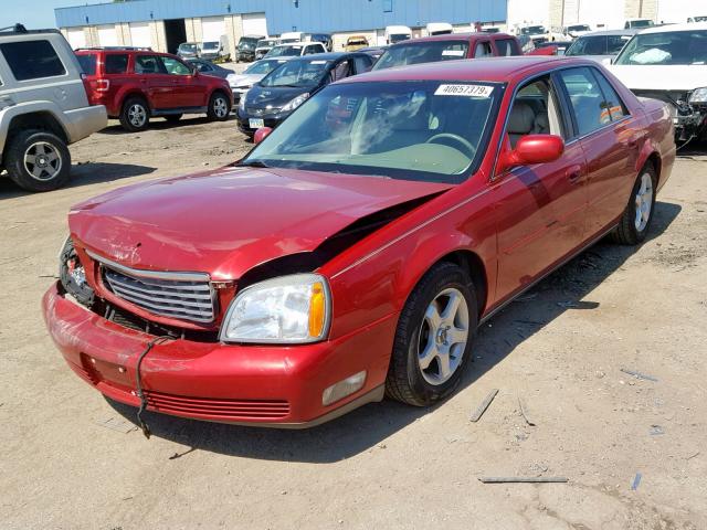 1G6KD54Y83U269048 - 2003 CADILLAC DEVILLE RED photo 2