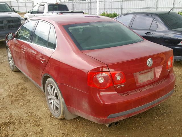 3VWNF71K66M605253 - 2006 VOLKSWAGEN JETTA 2.5L RED photo 3