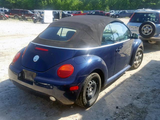 3VWCK21Y83M309527 - 2003 VOLKSWAGEN NEW BEETLE ლურჯი ფოტო 4