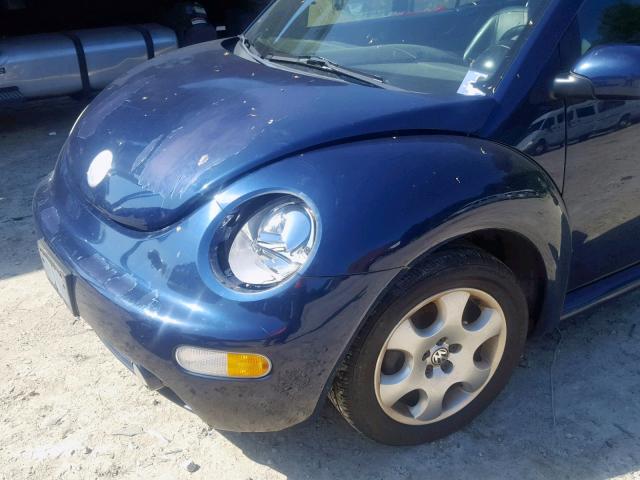 3VWCK21Y83M309527 - 2003 VOLKSWAGEN NEW BEETLE ლურჯი ფოტო 9