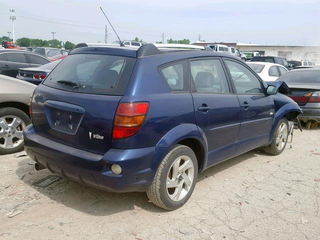 5Y2SL63805Z406268 - 2005 PONTIAC VIBE BLUE photo 4