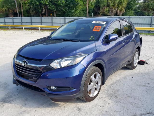 3CZRU5H52GM715338 - 2016 HONDA HR-V EX BLUE photo 2