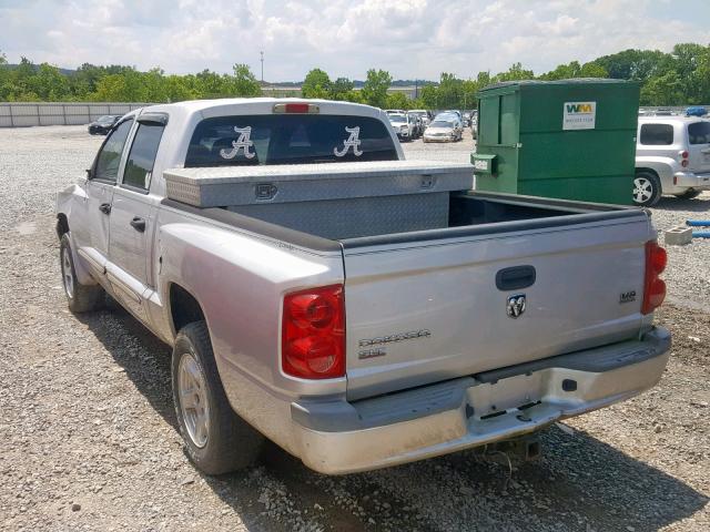 1D7HE48N85S234559 - 2005 DODGE DAKOTA QUA SILVER photo 3