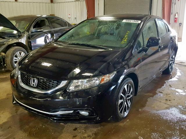 19XFB2F95DE013765 - 2013 HONDA CIVIC EXL BLACK photo 2