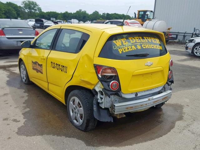 1G1JA6SG8D4188773 - 2013 CHEVROLET SONIC LS YELLOW photo 3