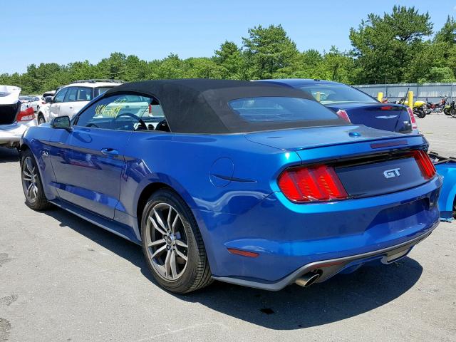 1FATP8FF5H5212917 - 2017 FORD MUSTANG GT BLUE photo 3