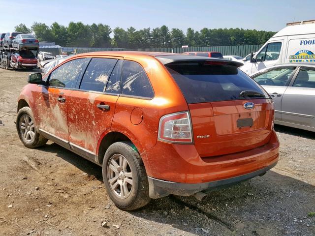 2FMDK36C77BA51580 - 2007 FORD EDGE SE ORANGE photo 3