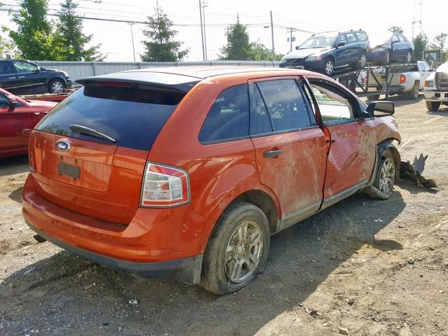 2FMDK36C77BA51580 - 2007 FORD EDGE SE ORANGE photo 4