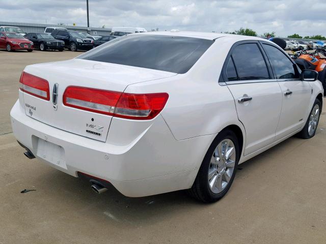 3LNDL2L32BR776400 - 2011 LINCOLN MKZ HYBRID WHITE photo 4