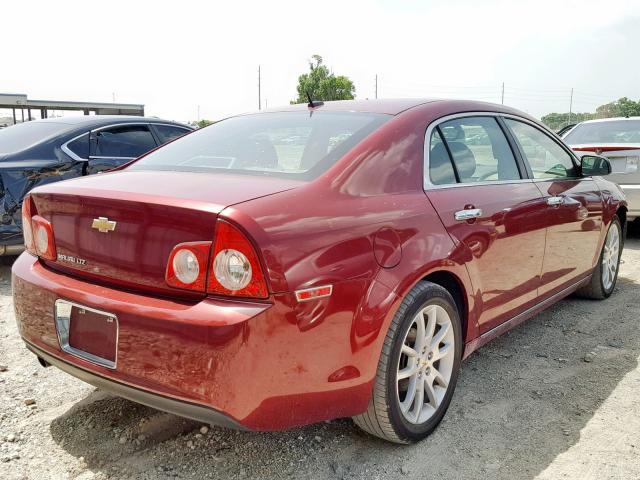 1G1ZE5EB1AF214406 - 2010 CHEVROLET MALIBU LTZ 红色 照片 4