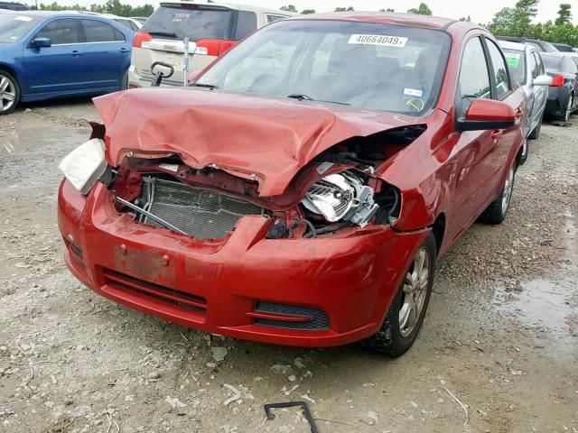 KL1TD5DE5BB201766 - 2011 CHEVROLET AVEO LS RED photo 2