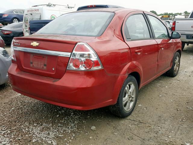 KL1TD5DE5BB201766 - 2011 CHEVROLET AVEO LS RED photo 4