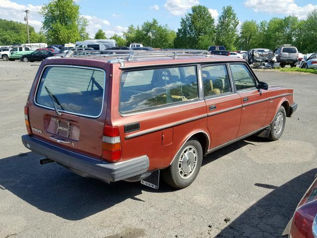 YV1AX885XF1649610 - 1985 VOLVO 245 DL BURGUNDY photo 4