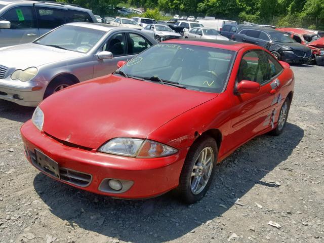 1G1JH12F927390037 - 2002 CHEVROLET CAVALIER L RED photo 2