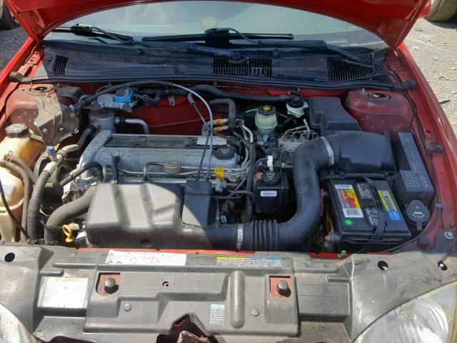 1G1JH12F927390037 - 2002 CHEVROLET CAVALIER L RED photo 7