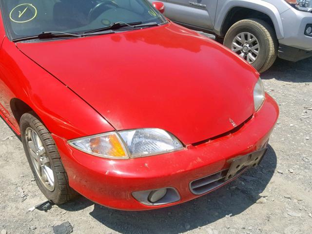 1G1JH12F927390037 - 2002 CHEVROLET CAVALIER L RED photo 9