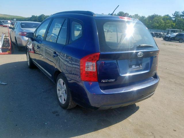 KNAFG526187138411 - 2008 KIA RONDO LX BLUE photo 3