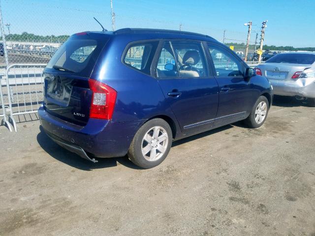 KNAFG526187138411 - 2008 KIA RONDO LX BLUE photo 4