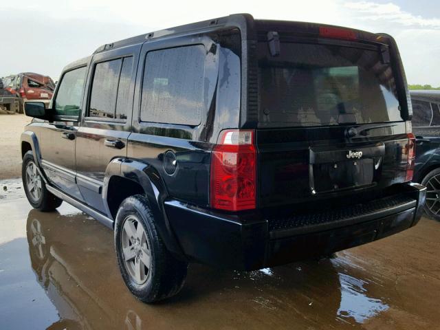 1J8HH48K97C518621 - 2007 JEEP COMMANDER BLACK photo 3