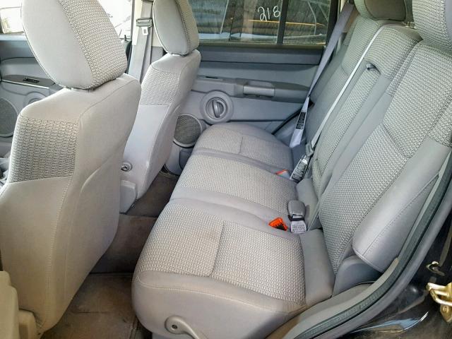 1J8HH48K97C518621 - 2007 JEEP COMMANDER BLACK photo 6