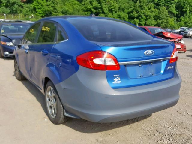 3FADP4CJ2BM111051 - 2011 FORD FIESTA SEL BLUE photo 3