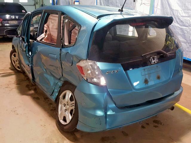 LUCGE8H51D3007358 - 2013 HONDA FIT LX BLUE photo 3