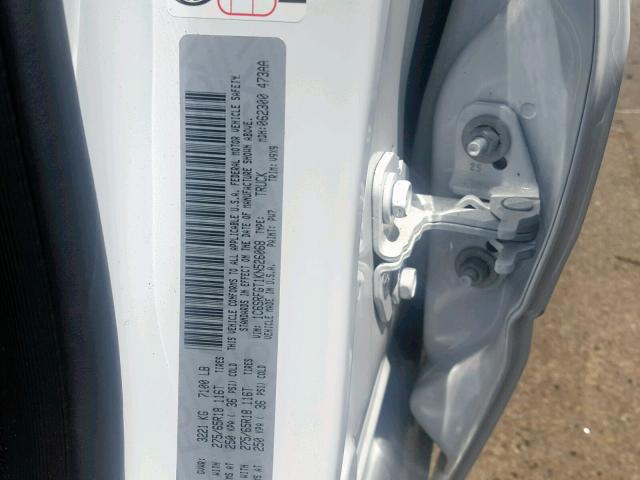 1C6SRFGT1KN526068 - 2019 RAM 1500 TRADE WHITE photo 10