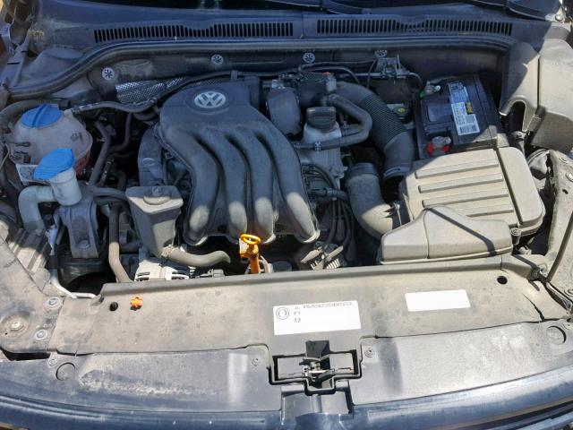 3VW2K7AJ9CM401841 - 2012 VOLKSWAGEN JETTA BASE GRAY photo 7