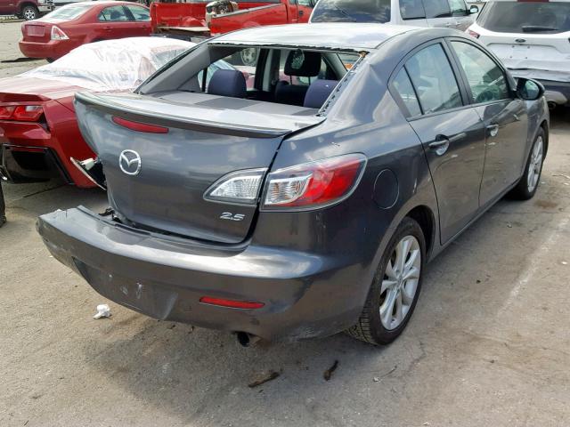 JM1BL1U50B1384810 - 2011 MAZDA 3 S GRAY photo 4