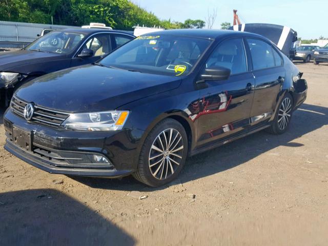 3VWD17AJ1GM386558 - 2016 VOLKSWAGEN JETTA SPOR BLACK photo 2