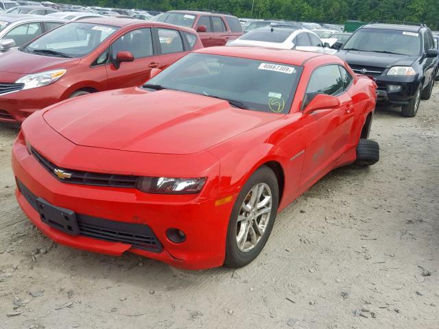 2G1FD1E35F9172152 - 2015 CHEVROLET CAMARO LT RED photo 2