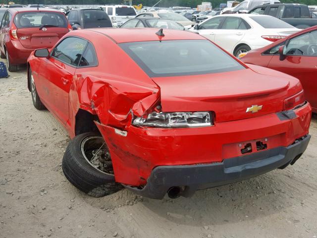 2G1FD1E35F9172152 - 2015 CHEVROLET CAMARO LT RED photo 3