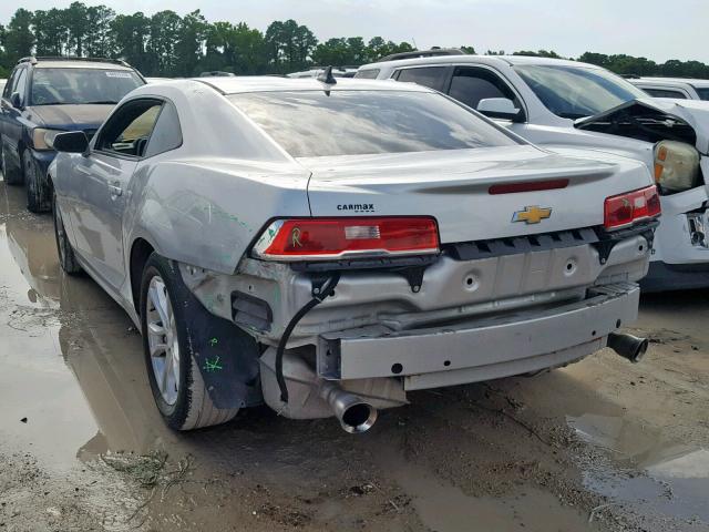 2G1FB1E39F9174587 - 2015 CHEVROLET CAMARO LS SILVER photo 3