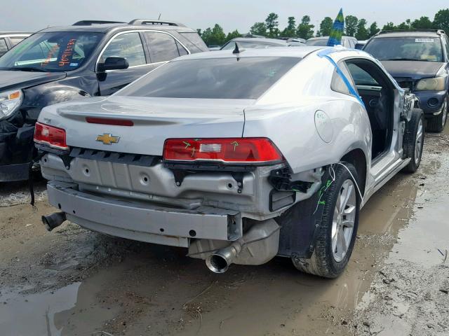 2G1FB1E39F9174587 - 2015 CHEVROLET CAMARO LS SILVER photo 4