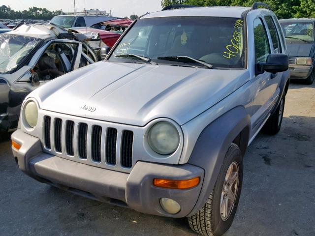 1J4GL48K24W133181 - 2004 JEEP LIBERTY SP SILVER photo 2