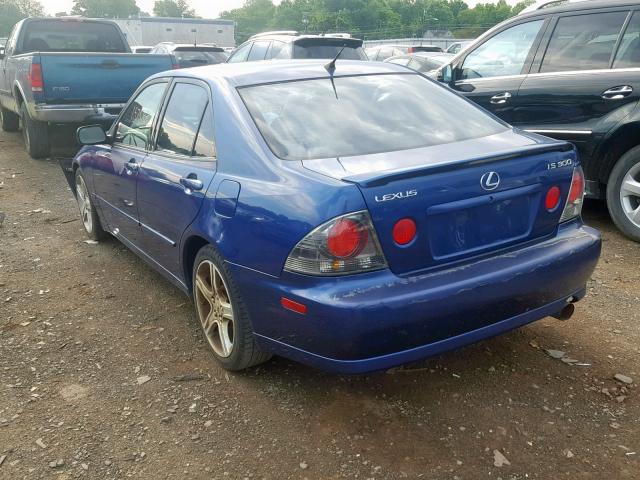 JTHBD192X20049795 - 2002 LEXUS IS 300 BLUE photo 3