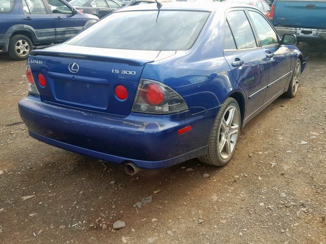 JTHBD192X20049795 - 2002 LEXUS IS 300 BLUE photo 4