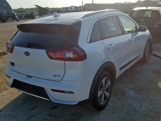 KNDCE3LCXJ5177004 - 2018 KIA NIRO TOURI WHITE photo 4