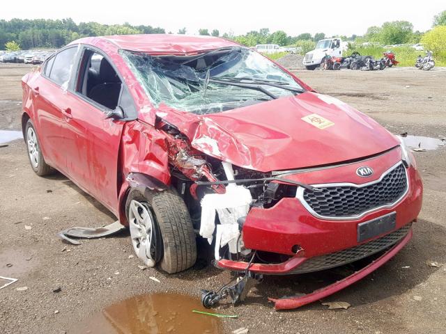 KNAFK4A66G5445612 - 2016 KIA FORTE LX RED photo 1