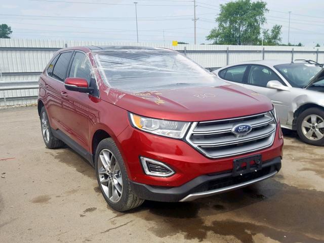 2FMPK4K86HBB25898 - 2017 FORD EDGE TITAN RED photo 1