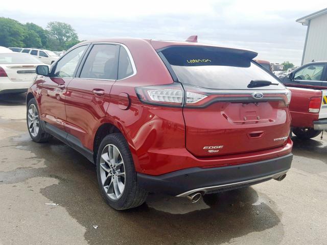 2FMPK4K86HBB25898 - 2017 FORD EDGE TITAN RED photo 3