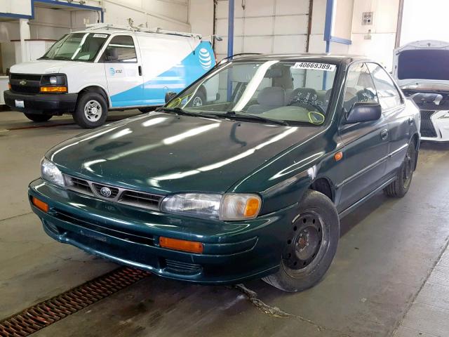 JF1GC4351TH512124 - 1996 SUBARU IMPREZA L GREEN photo 2