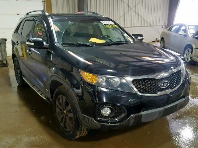 5XYKUDA21BG182938 - 2011 KIA SORENTO EX BLACK photo 1