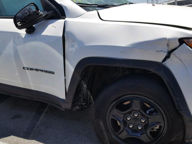 3C4NJDAB7JT366777 - 2018 JEEP COMPASS SP თეთრი ფოტო 9