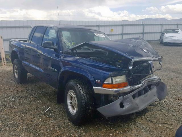 1B7GG2AN3YS757121 - 2000 DODGE DAKOTA QUA BLUE photo 1