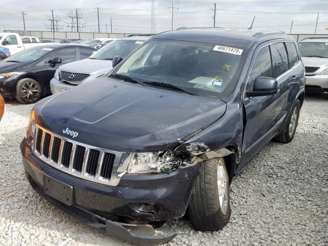 1C4RJEAG6DC534301 - 2013 JEEP GRAND CHER BLUE photo 2